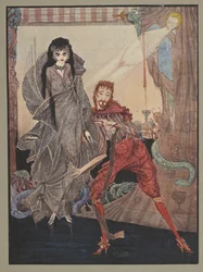 Lady Ligeia. “Ligeia” is a short story by Edgar Allan Poe. The story follows an unnamed narrator and his wife Ligeia, a beautiful and intelligent raven-haired woman. She falls ill, composes “The Conqueror Worm”, and quotes lines attributed to Joseph Glanvi