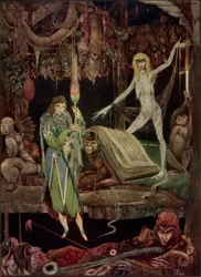 "Methinks, a Million Fools in Choir are Raving and Will Never Tire", illustration from Faust by Goethe, translated by John Anster