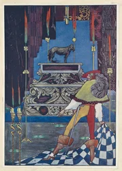 The Tinder Box, There sat the dog with eyes as big as teacups