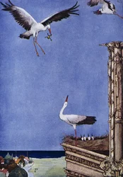 The Stork, Fairy Tale by Hans Christian Andersen, Illustration by Harry Clarke