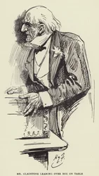 Mr Gladstone Leaning Over Box on Table