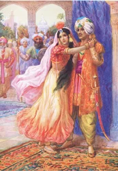 "Let me share thine exile". , illustration from 