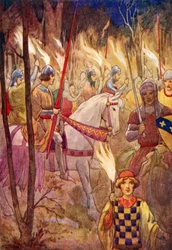 Procession of Knights with Torches