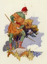 Robin spied on the gathering at Guy