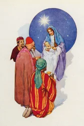 The Wise Men saw the young child with Mary his mother, and fell down and worshipped Him