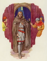 The palmer threw back his cowl, and his robe opening, showed him in full armour