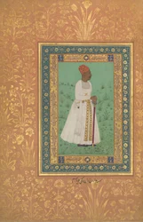 Portrait of Jadun Rai Deccani, Folio from the Shah Jahan Album