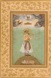 The Emperor Shah Jahan Standing Upon a Globe