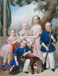 Children of Duke Peter of Oldenburg: Alexandra, Katharine, Nikolaus, Alexander and Georg