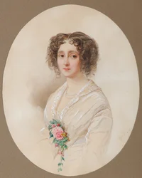 Portrait of Alexandra Mikhaylovna Chelishcheva 1816-1913, 1851