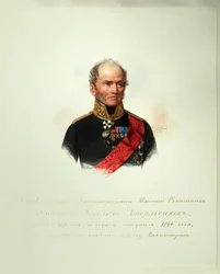 Portrait of Dmitri Vasilyevich Vasilchikov 1778-1859 From the Album of the Imperial Horse Guards, 1846-1849