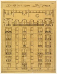 Design for the Facade of Société Immobilière de la Rue Modern, No. 6