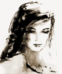 Wistful Woman Portrait