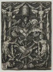 Ornament Design with a Bat in the Center, 1550