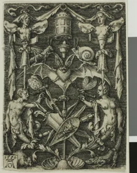 Ornamental Design with a Bat in the Centre