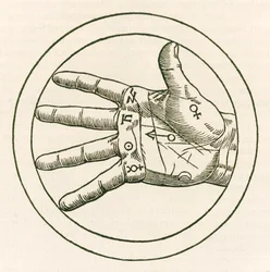 The Hand of Palmistry, engraving from Heinrich Cornelius Agrippa von Nettesheim