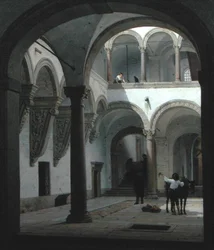Courtyard of the Palazzo Fava, Bologna