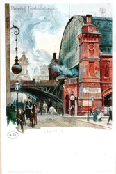 The railway station in the Friedrichstrasse, Berlin