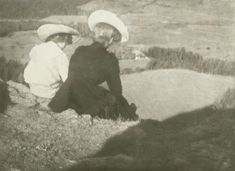 Fields in Birgitz (Hans and Mary sitting)