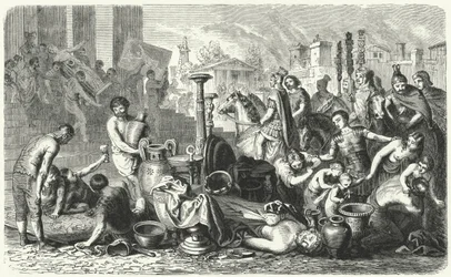 The Romans Carrying Off the Art Treasures of Greece (engraving)