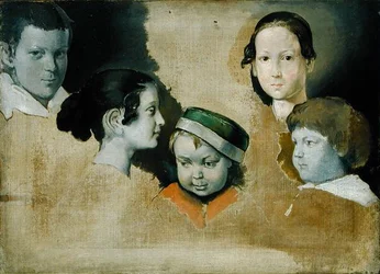 The five eldest children of the painter Julius Schnorr von Carolsfield (1794-1872), c.1839-40