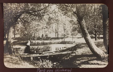 First World War: Ukraine in the years 1914-1916 during the invasion of the German army. A park