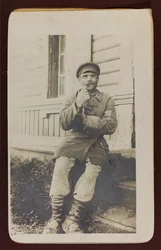 First World War: Ukraine in the years 1914-1916 during the invasion of the German army. Portrait of a man