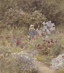 Minna, illustration to Happy England by Marcus Huish, pub. by A & C Black, 1904
