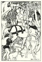 Red Cross and the Lady Una in the Forest