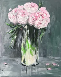Pink Peonies Still Life