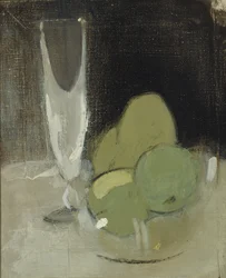 Green Apples and Champagne Glass