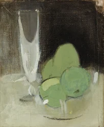 Green Apples and Champagne Glass