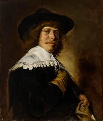 Portrait of a Young Man Holding a Glove, Copy after Frans Hals