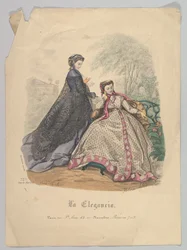 Two Women Outdoors, No. 720, from La Elegancia Barcelona