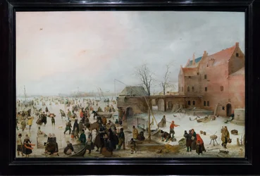 A Scene on the Ice near a Town