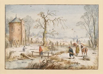 Winter Landscape with a Round Tower