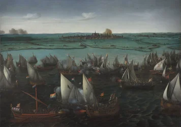 Battle between Dutch and Spanish Ships on the Haarlemmermeer