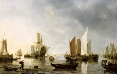 Harbour with Anchored Ships
