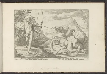 Apollo Kills the Giant Snake Python