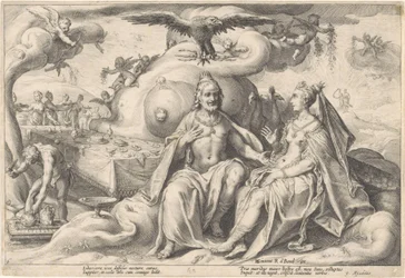 Discussion between Jupiter and Juno (series title: Metamorphoses of Ovid)