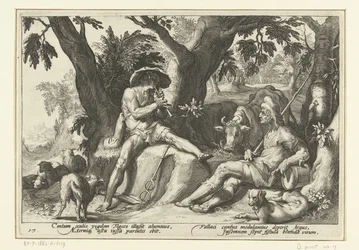 Mercury Playing Flute for Argus from Ovid