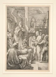 Christ Before Caiphas, from The Passion, #4 in a Series of 12 Engravings