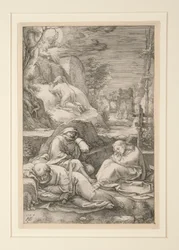 Christ on the Mount of Olives (The Agony in the Garden), from The Passion, #2 in a Series of 12 Engravings