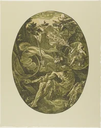 Demogorgon in the Cave of Eternity, plate one from Demogorgon and the Deities