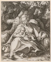 Holy Family beneath the Cherry Tree
