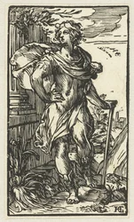 Young Man with Walking Stick