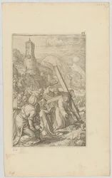Carrying the Cross, Plate 9 from the Series "The Passion"