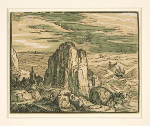Landscape with Cliff on the Seashore