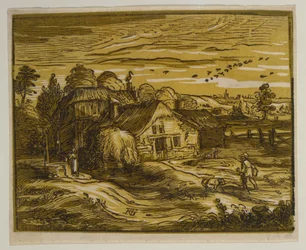 Landscape with a Farm House, from the series "The Four Small Landscapes"