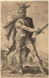 Mucius Scaevola, Plate 3 from the Series "Roman Heroes"